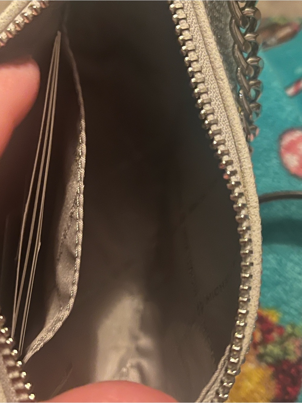 Michael Kors Silver Chain-Trim Shoulder Crossbody Bag
